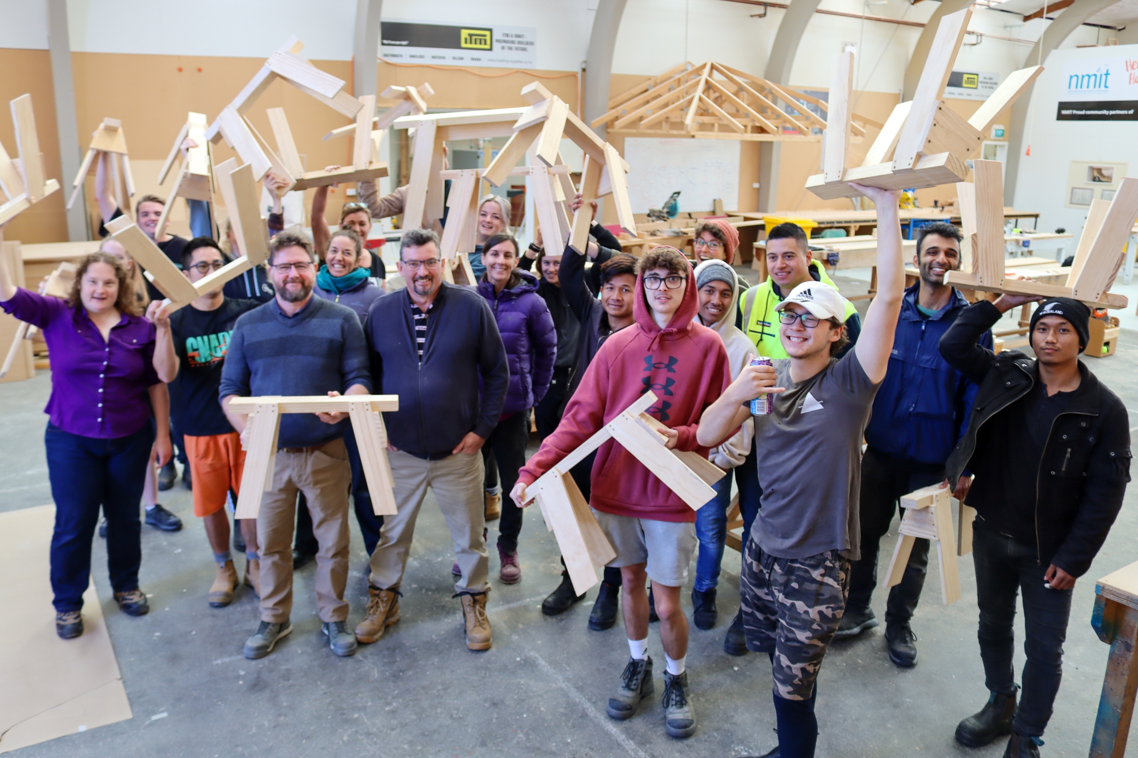NMIT Joinery students med