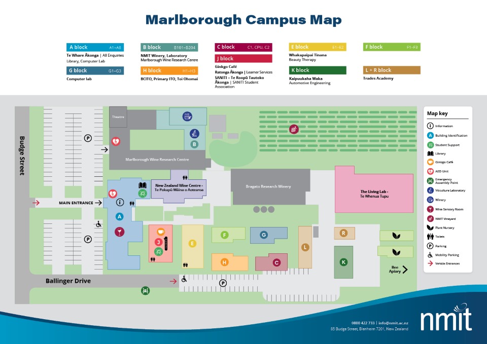 Marlborough Campus Map with Key Jul25 Landscape