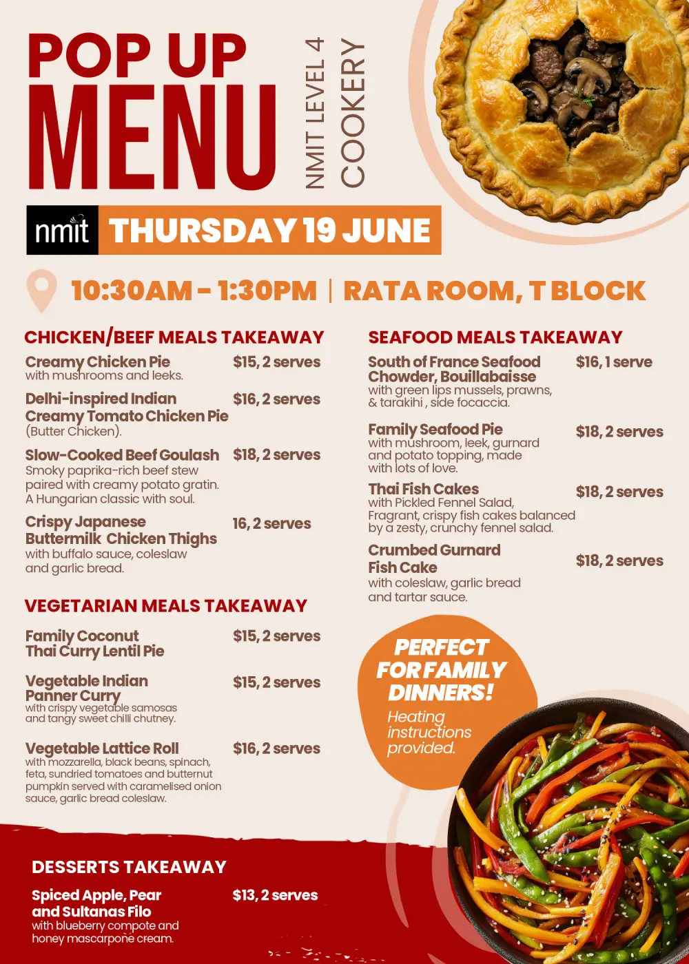 Pop Up Kitchen Takeaway Meals Poster Jun25